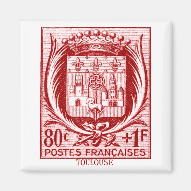 Imán Escudo de armas, Toulouse Francia (Frente)