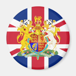 Imán Escudo de armas y bandera del Reino Unido