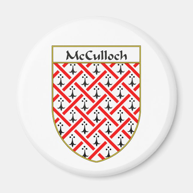Imán Escudo de armas y reposo familiar McCulloch (Frente)