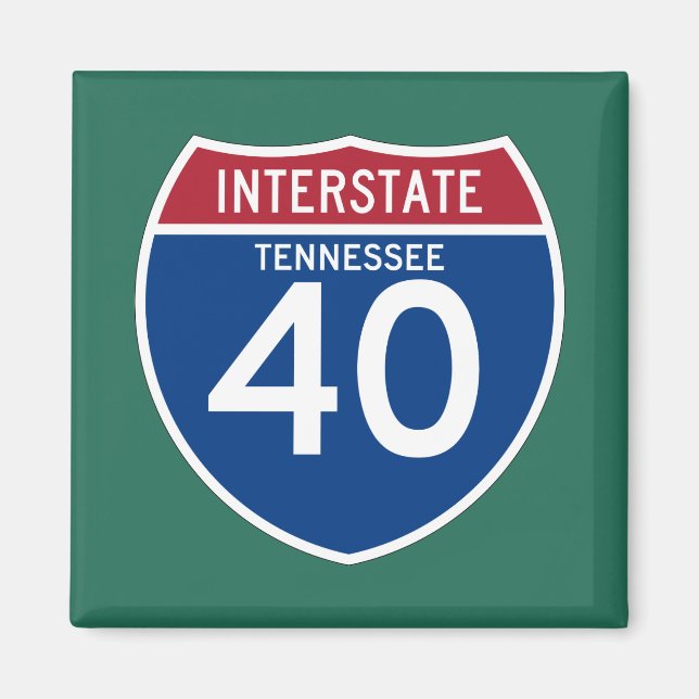 Imán Escudo de autopistas interestatales Tennessee TN I (Frente)