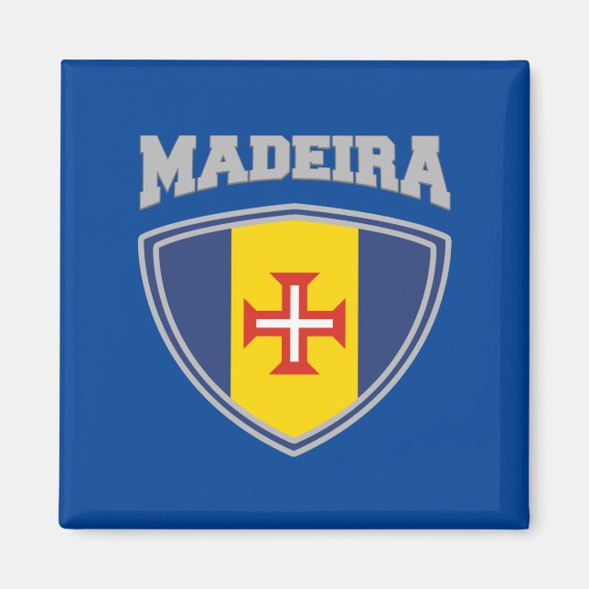 Imán Escudo de bandera de Madeira (Frente)