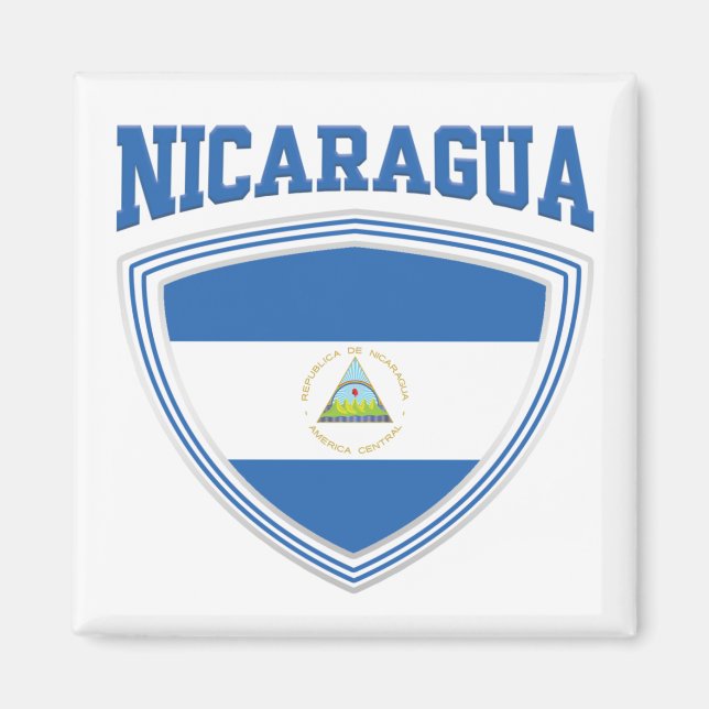 Imán Escudo de Bandera de Nicaragua (Frente)