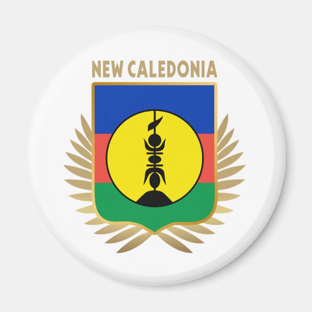 Imán Escudo de bandera de Nueva Caledonia (Frente)