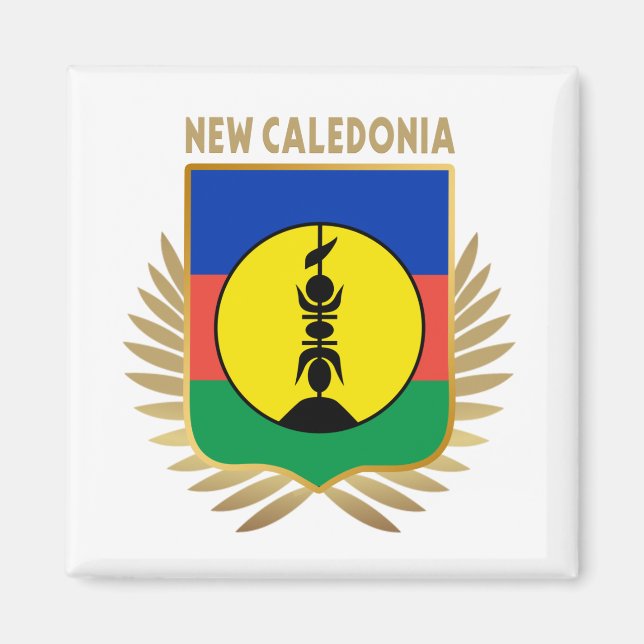 Imán Escudo de bandera de Nueva Caledonia (Frente)