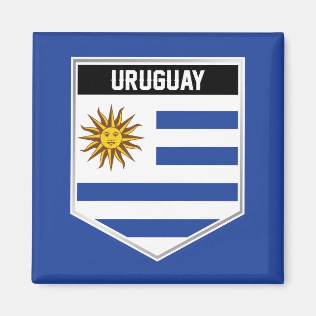 Imán Escudo de Bandera de Uruguay (Frente)