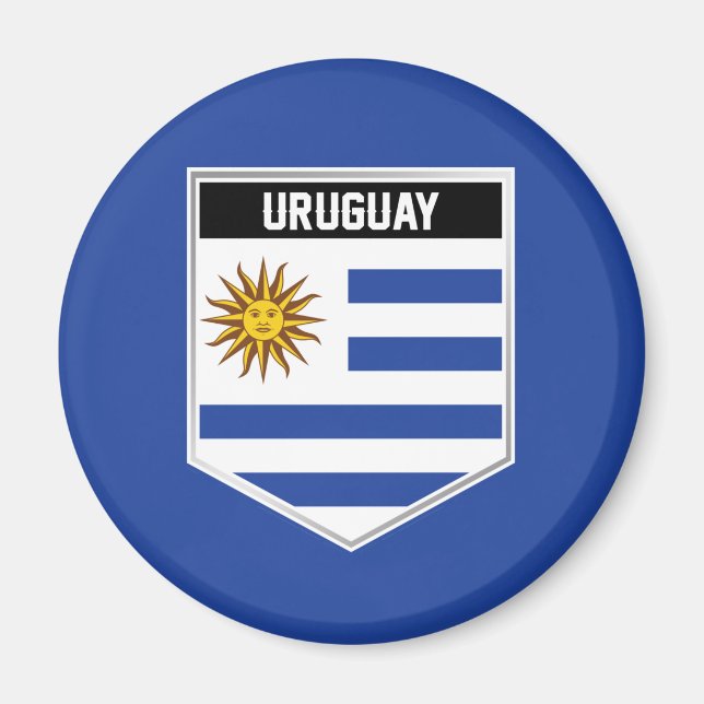 Imán Escudo de Bandera de Uruguay (Frente)