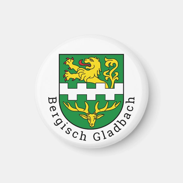 Imán Escudo de Bergisch Gladbach, Alemania (Frente)