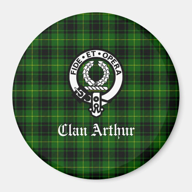 Imán Escudo de Clan Arthur / MacArthur y Tartán (Frente)
