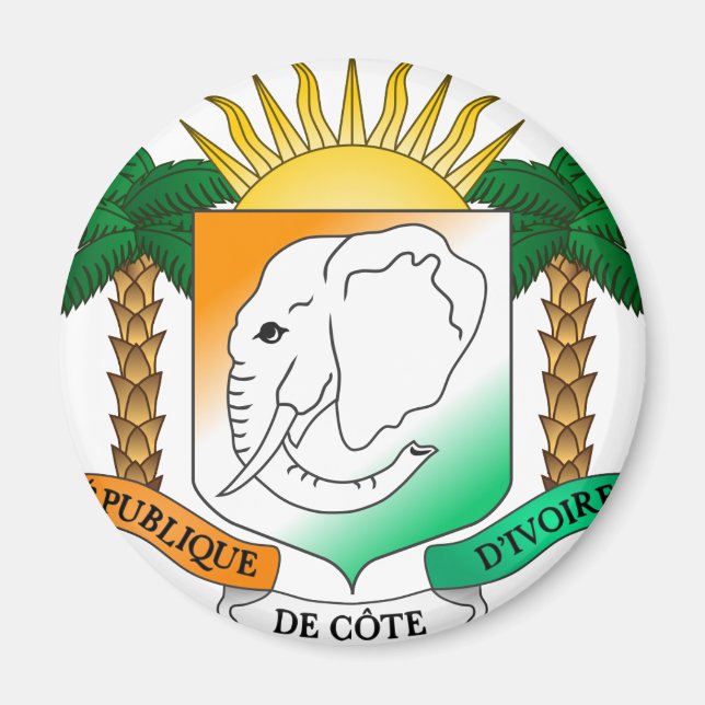 Imán Escudo de Costa de Marfil (Frente)