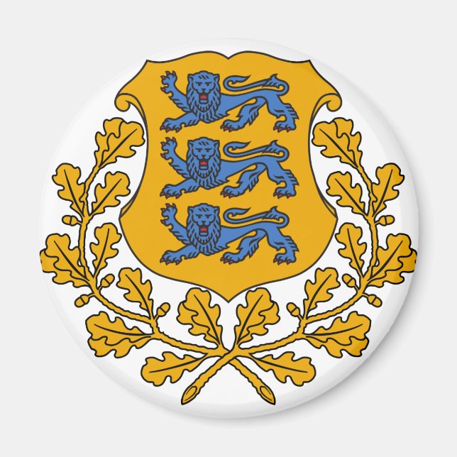 Imán Escudo de Estonia EE (Frente)