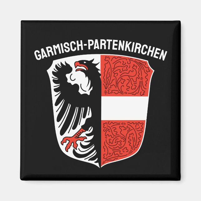 Imán Escudo de Garmisch-Partenkirchen, Alemania (Frente)