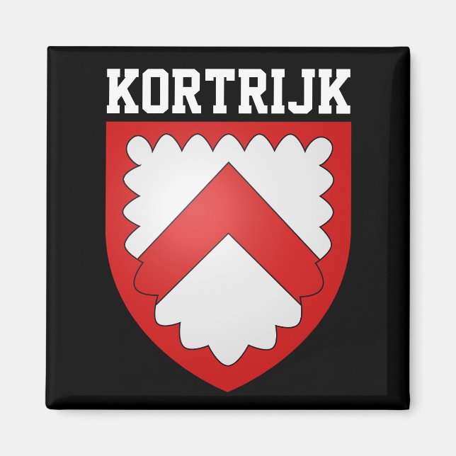 Imán Escudo de Kortrijk (Bélgica) (Frente)