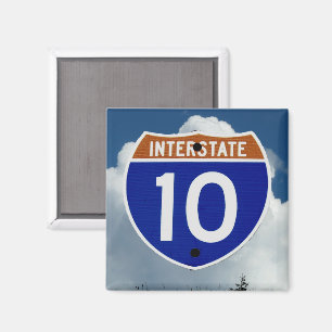 Imán Escudo de la autopista Interestatal 10, Nubes y Ci
