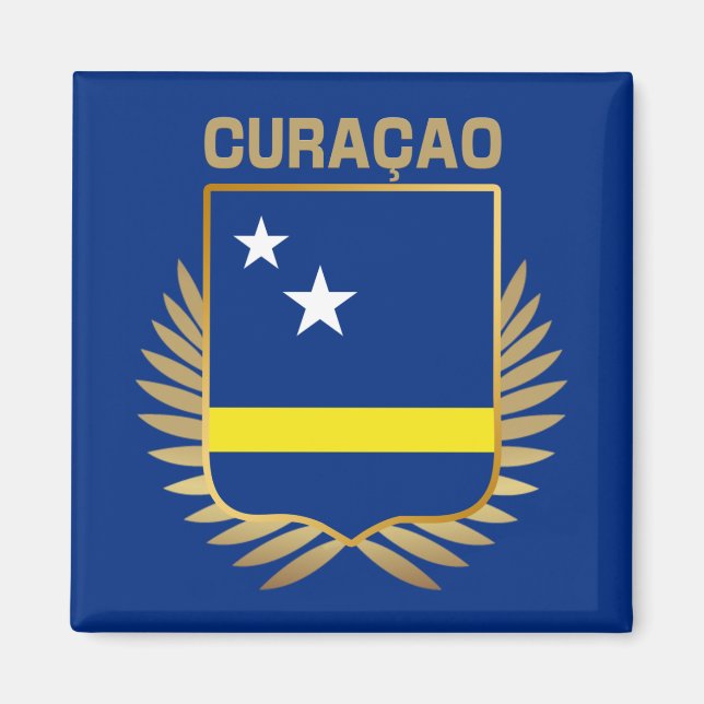 Imán Escudo de la bandera de Curacao (Frente)