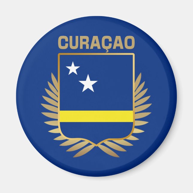 Imán Escudo de la bandera de Curacao (Frente)