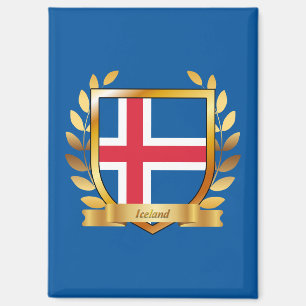 Imán Escudo de la bandera de Islandia