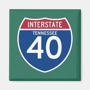 Imán Escudo de la carretera nacional de Tennessee TN