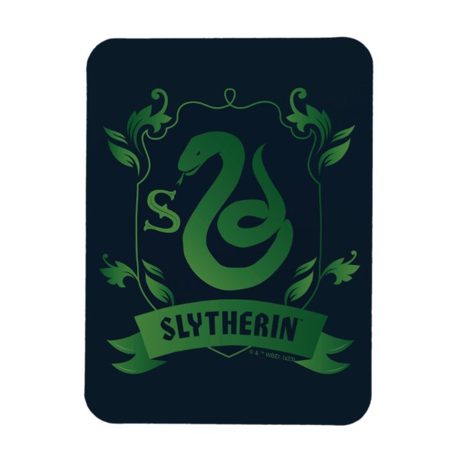 Imán Escudo de la Casa SLYTHERIN™ Ornamentado (Vertical)