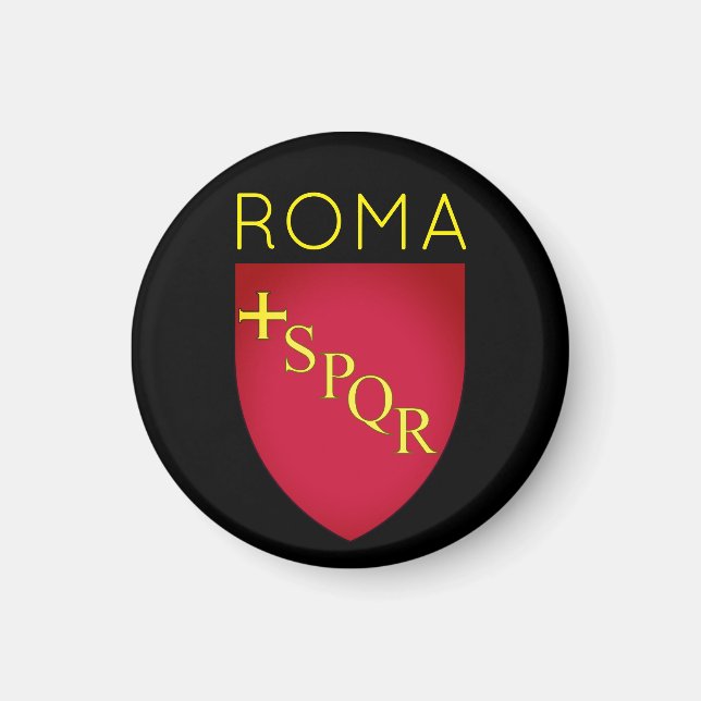 Imán Escudo de la ciudad de Roma, Italia (Frente)