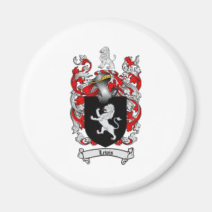 Imán Escudo de la familia de Lewis - escudo de armas de