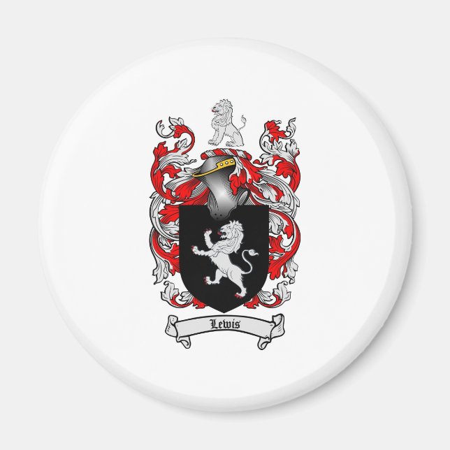 Imán Escudo de la familia Lewis - Escudo de armas Lewis (Frente)