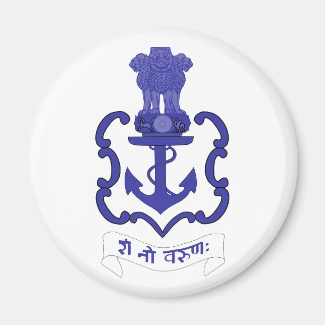 Imán Escudo de la Marina India (Frente)