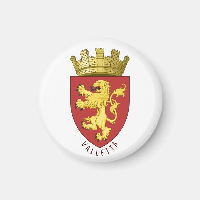 Imán Escudo de La Valeta, MALTA (Frente)