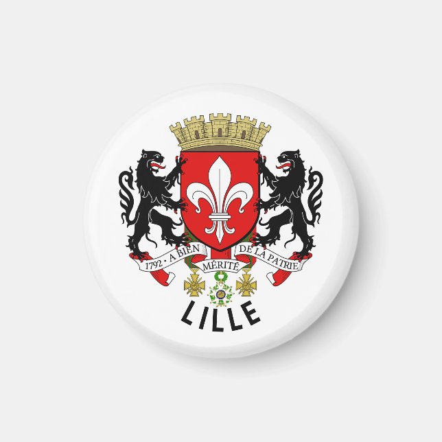 Imán Escudo de Lille (Francia) (Frente)