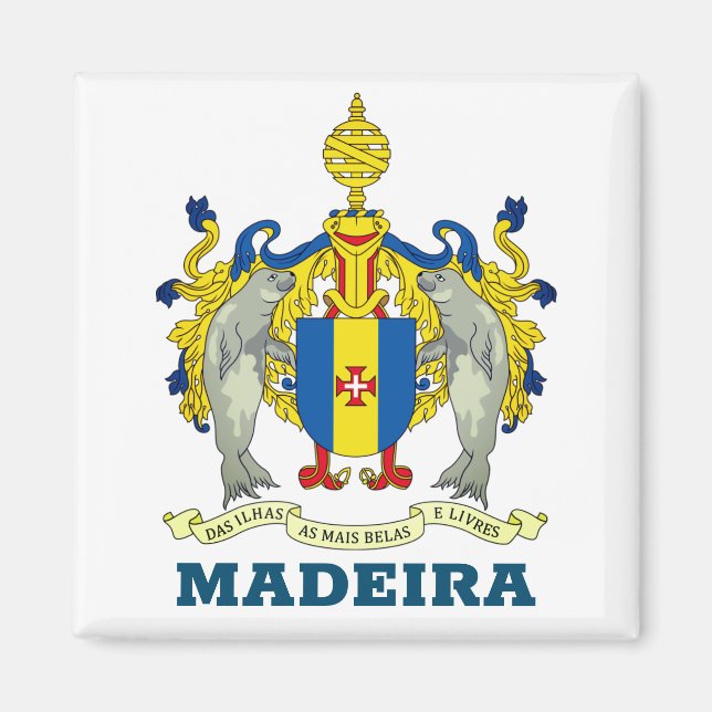 Imán Escudo de Madeira, Portugal Magnet (Frente)