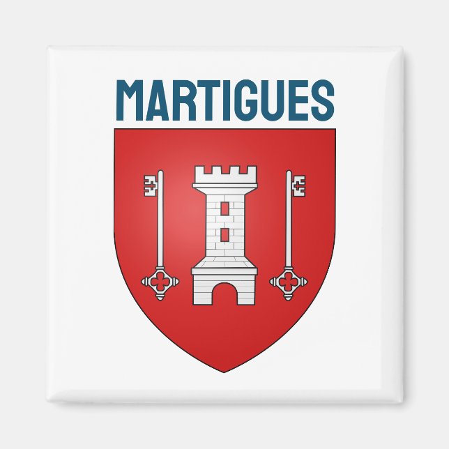 Imán Escudo de Martigues, Francia (Frente)