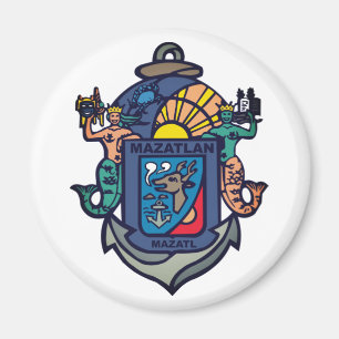 Imán Escudo de Mazatlán, Sinaloa (MX) Magnet