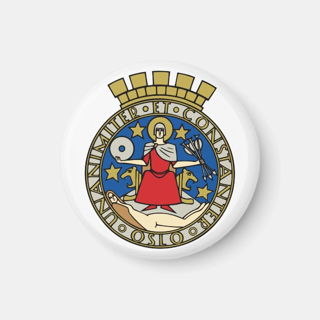 Imán Escudo de Oslo (Noruega) (Frente)