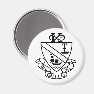 Imán Escudo de Phi Chi Theta B&W