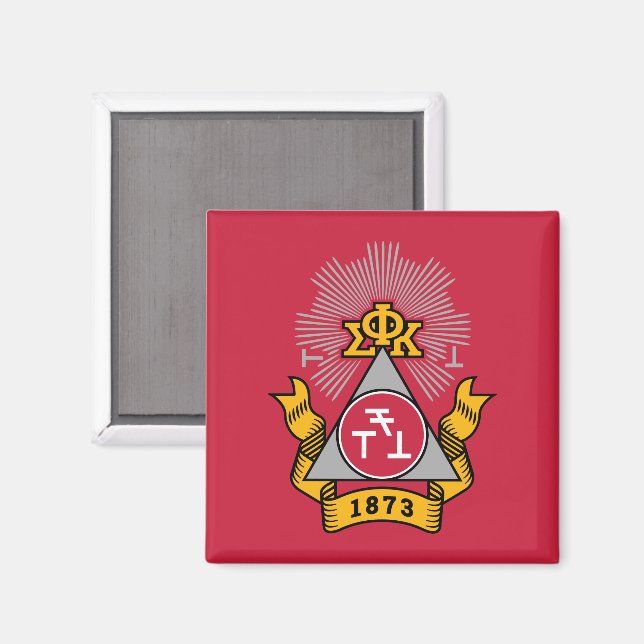 Imán Escudo de Phi Sigma Kappa (Anverso/Reverso)