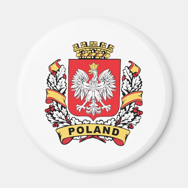 Imán Escudo de Polonia (Frente)