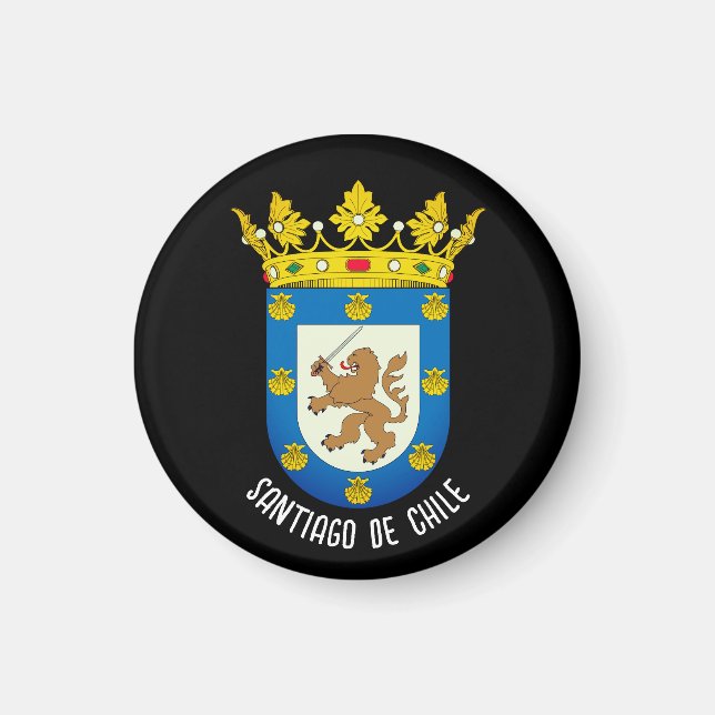 Imán Escudo de Santiago de Chile (Frente)