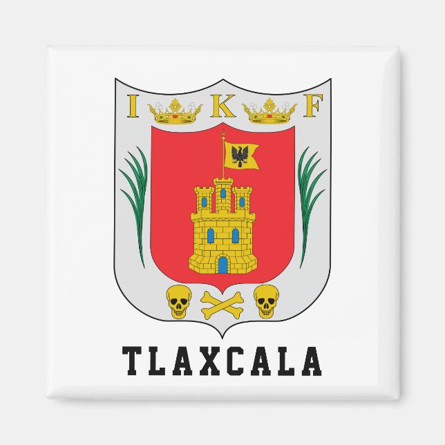 Imán Escudo de Tlaxcala, México (Frente)