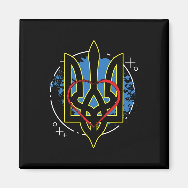 Imán Escudo de Ucrania Cosaco ucraniano  (Frente)