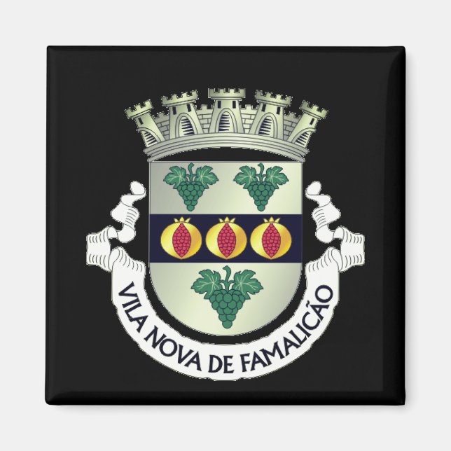 Imán Escudo de Vila Nova de Famalicão, PORTUGAL (Frente)