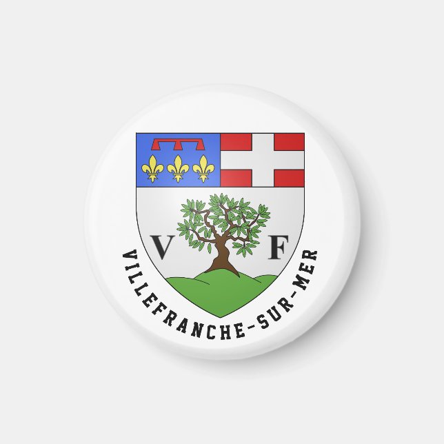 Imán Escudo de Villefranche-sur-Mer, Francia (Frente)