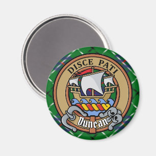 Imán Escudo del Clan Duncan sobre tartán