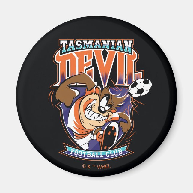 Imán Escudo del Club de Fútbol Tasmanian Devil (Frente)
