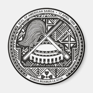 Imán Escudo Herálgico Oficial De Armamento De Samoa Ame