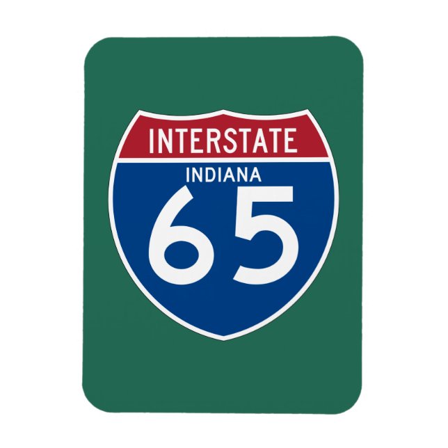 Imán Escudo interestatal de autopistas Indiana IN I-65  (Vertical)