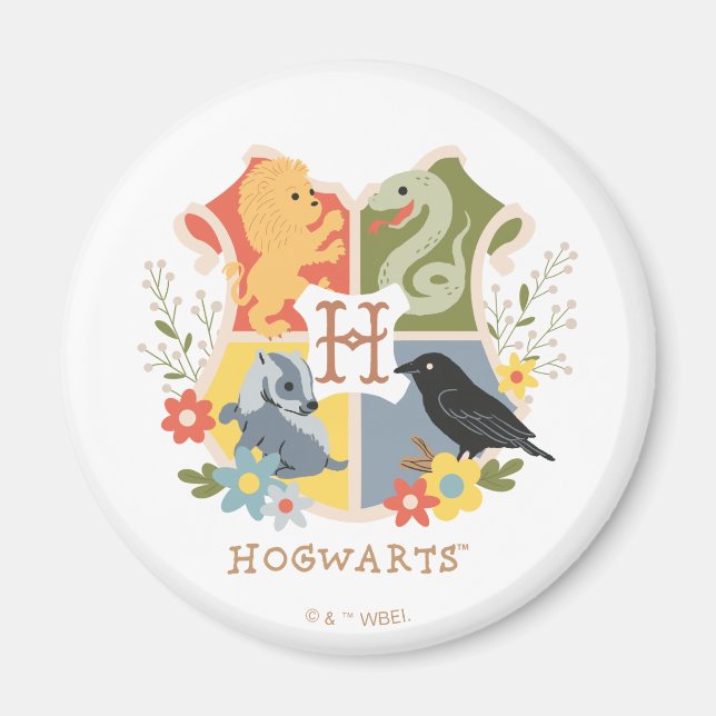Imán Escudo Magic Blooms HOGWARTS™ (Frente)