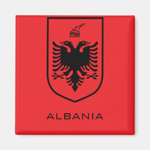 Imán Escudo Nacional de Albania Tinta Patrimonio