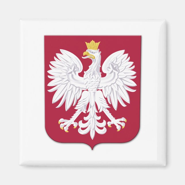 Imán Escudo rojo de águila polaca (Frente)