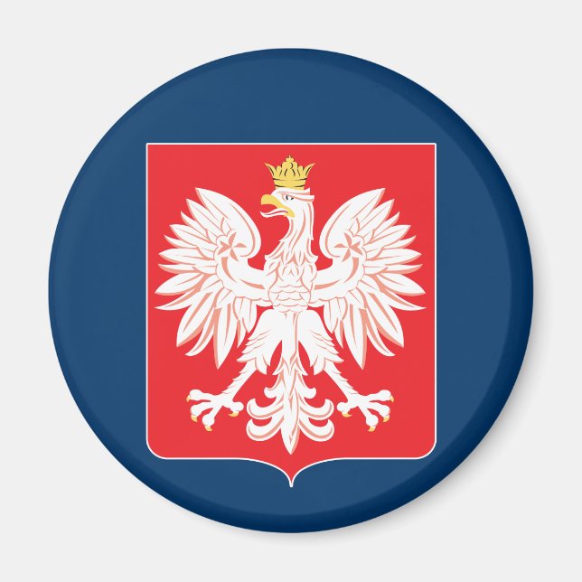 Imán Escudo rojo de águila polaca (Frente)