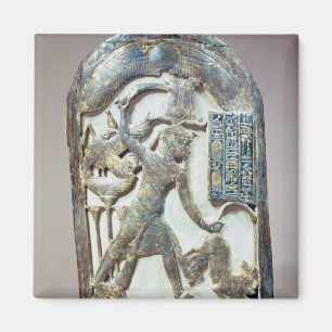 Imán Escudo votivo que representa al rey que mata a