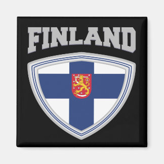 Imán Escudo y emblema de la bandera de Finlandia
